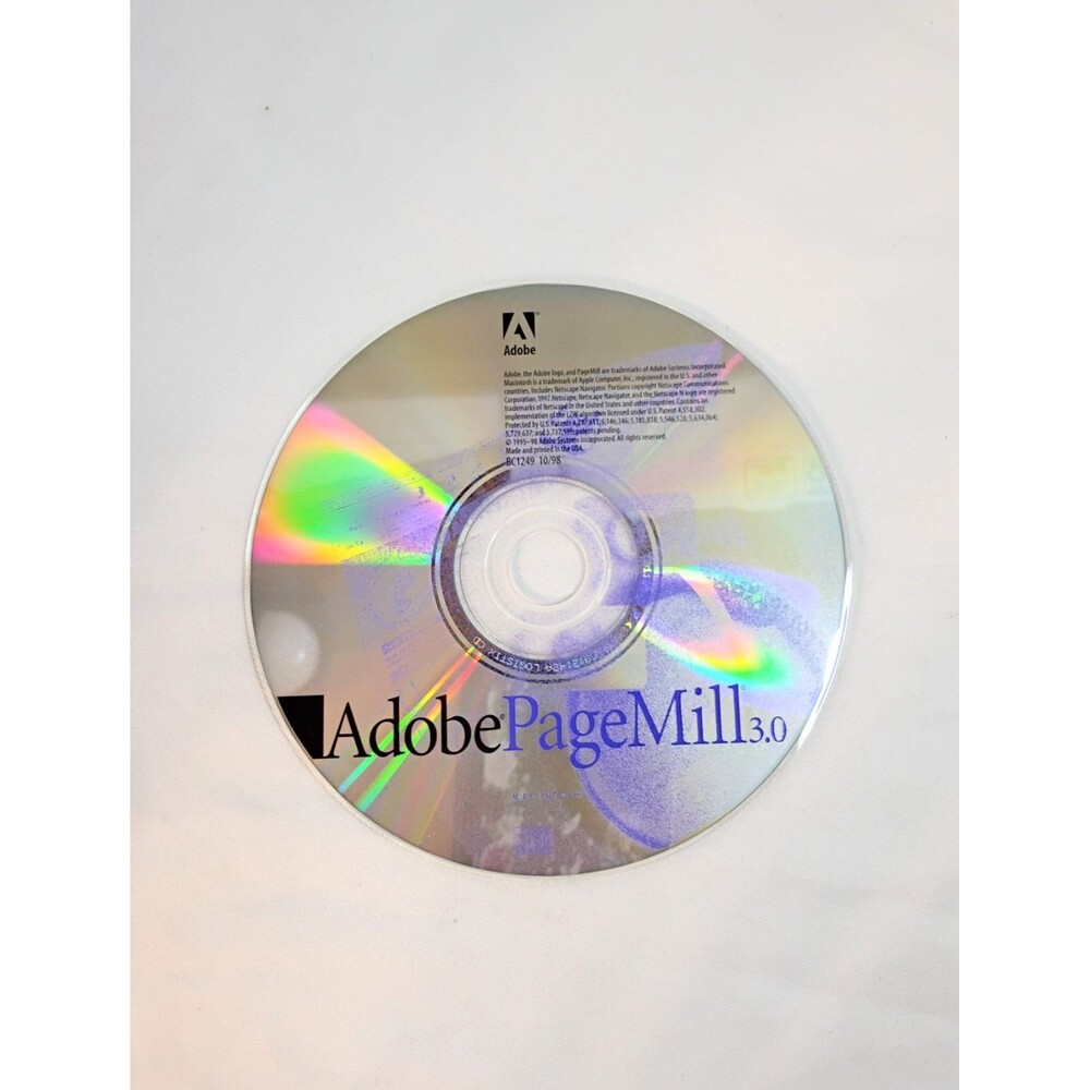 Adobe PageMill 3.0 for Apple Mac OS (7.x-9.x) on CD-ROM